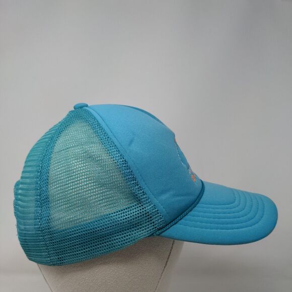Beach Electric Cocoa Beach Snapback Trucker Hat Blue Teal One Size Mesh Back - Picture 4 of 7